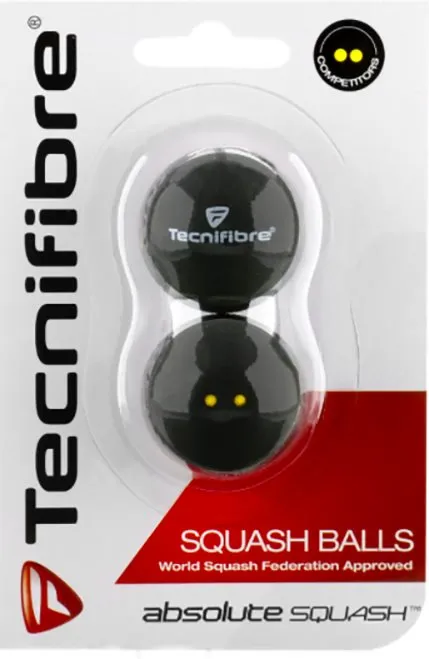 Squashový lopta Tecnifibre dvoutečkové žlté