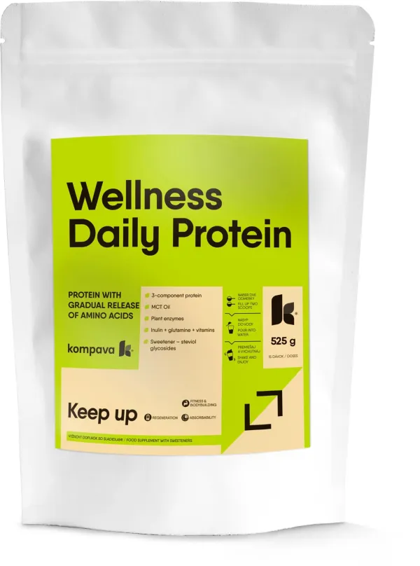 Proteín Kompava Wellness Daily Proteín 525g, čokoláda