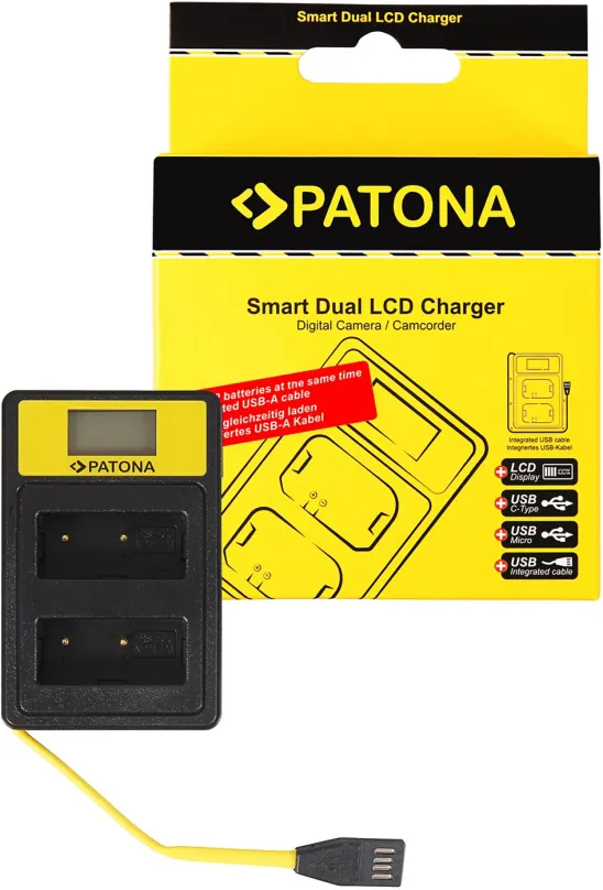 Nabíjačka akumulátorov Paton pre Dual Fuji NP-W126 s LCD, USB