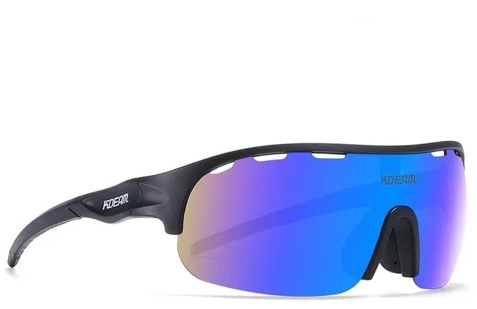 Cyklistické okuliare KDEAM Lansing 02 Black / Blue Purple