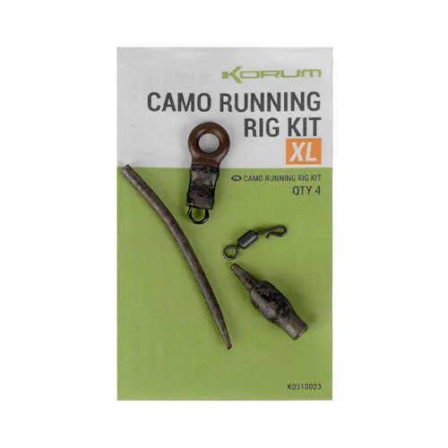 KORUM Súprava na montáž Camo Running Rig Kit XL 4ks