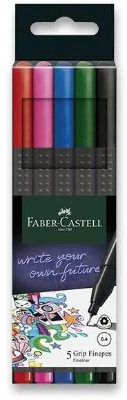 Popisovač FABER-CASTELL Grip, 5 farieb