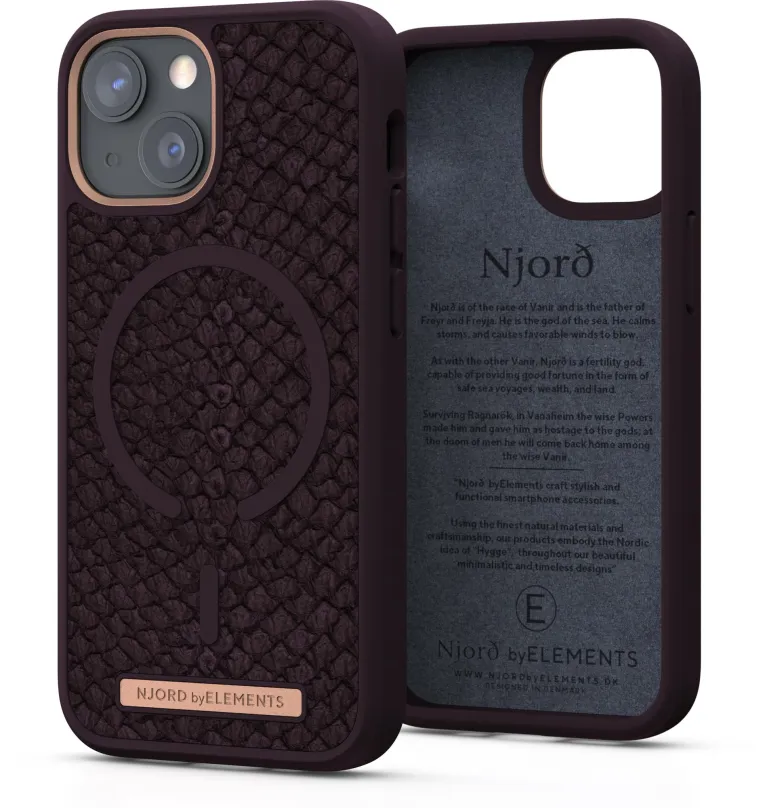 Kryt pre mobilné telefóny Njord Eldur Case for iPhone 13 Mini Purple