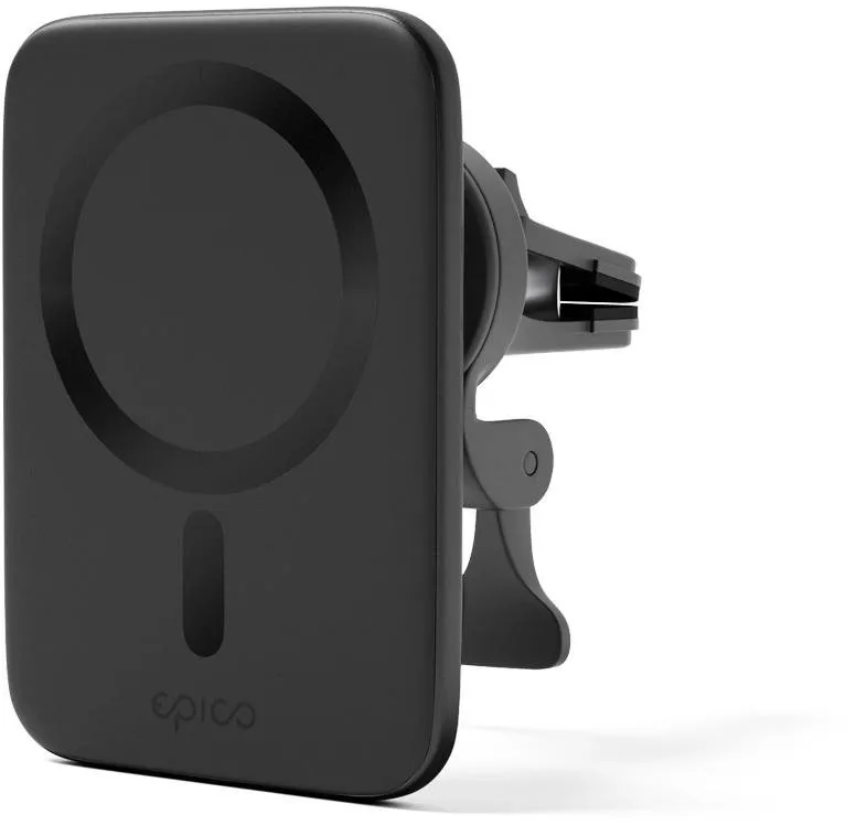 MagSafe držiak na mobilný telefón Epico ultratenká bezdrôtová autonabíjačka s podporou MagSafe - čierna