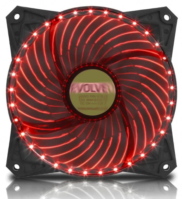 Ventilátor do PC EVOLVEO 12L2RD LED 120mm červený