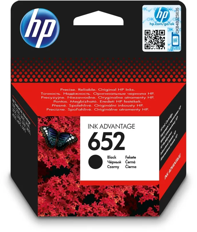 Cartridge HP F6V25AE č. 652, atramentová náplň pre tlačiarne HP Deskjet Ink Advantage