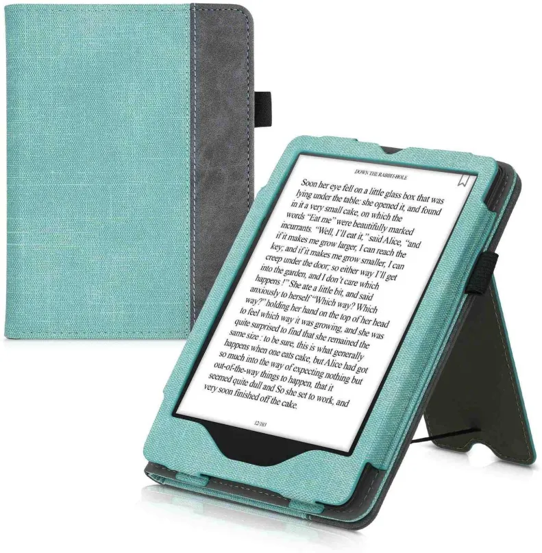 Púzdro na čítačku kníh KW Mobile - Double Leather - KW5626101 - Púzdro pre Amazon Kindle Paperwhite 5 (2021) - grey, mint