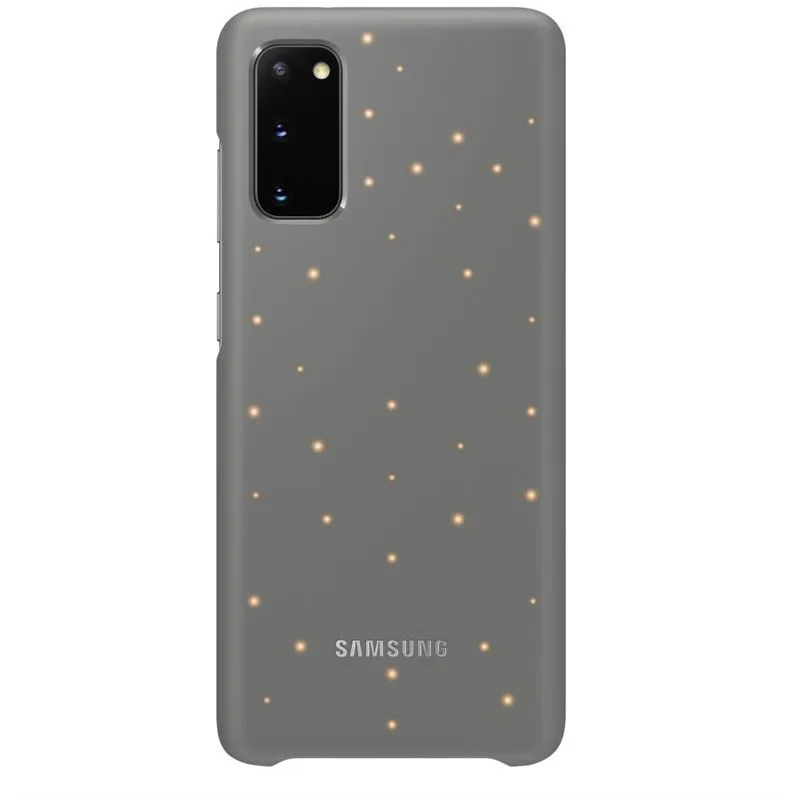 Kryt na mobil Samsung Zadný kryt s LED diódami pre Galaxy S20 šedý