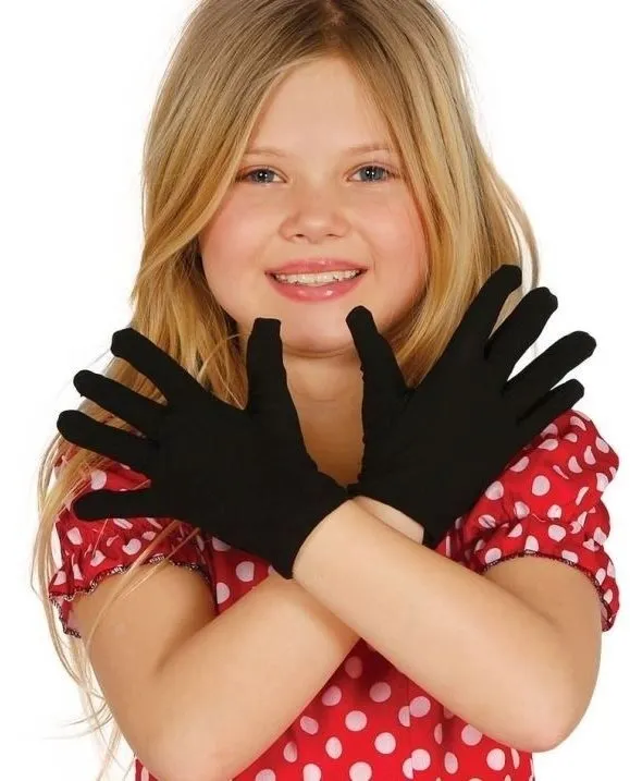 Doplnok ku kostýmu Rukavice Detské Čierne - 17 cm