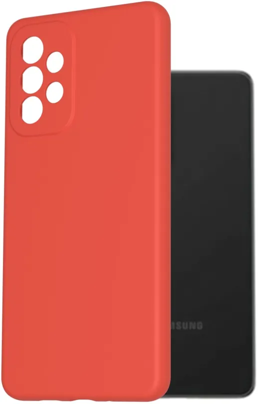Kryt na mobil AlzaGuard Premium Liquid Silicone Case pre Samsung Galaxy A73 červené
