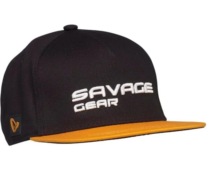 Savage Gear Šiltovka Flat Peak 3D Logo Cap Black Ink