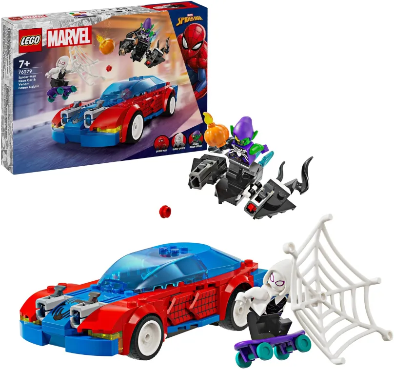 LEGO stavebnica LEGO® Marvel 76279 Spider-Manovo závodné auto a Venom Zelený goblin