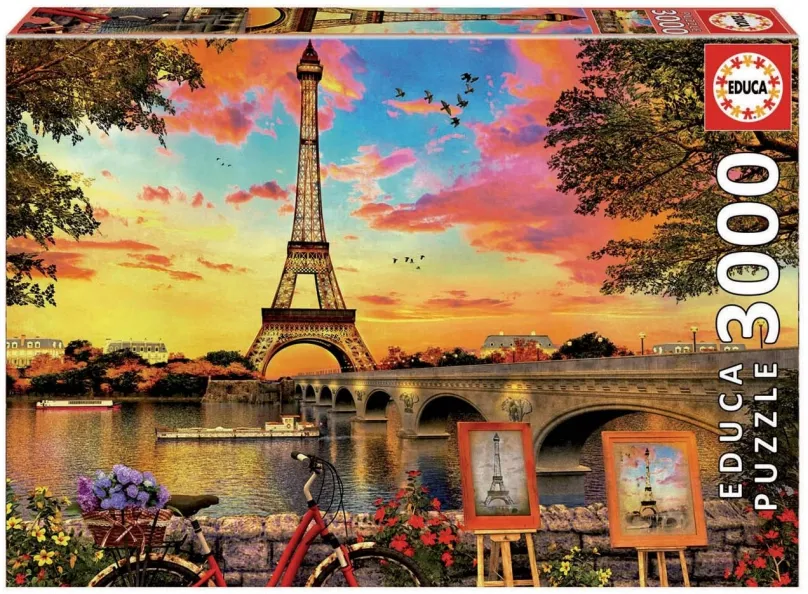 Puzzle Educa Puzzle Západ slnka v Paríži 3000 dielikov