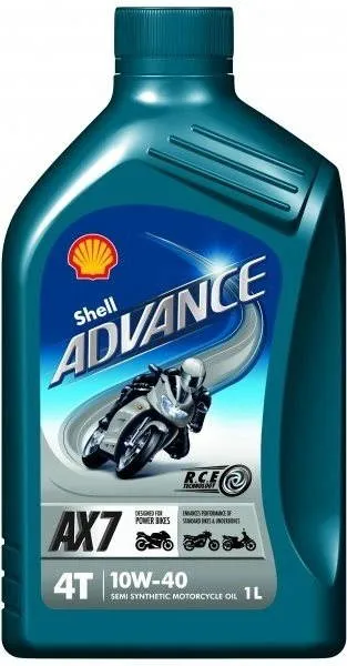 Motorový olej SHELL Advance 4T AX7 10W-40 (SL/MA2) 1l, 10W-40, polosyntetický, API SL, SK