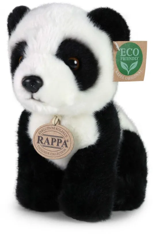Plyšák RAPPA Plyšová panda sediaca 18 cm, Eco-Friendly