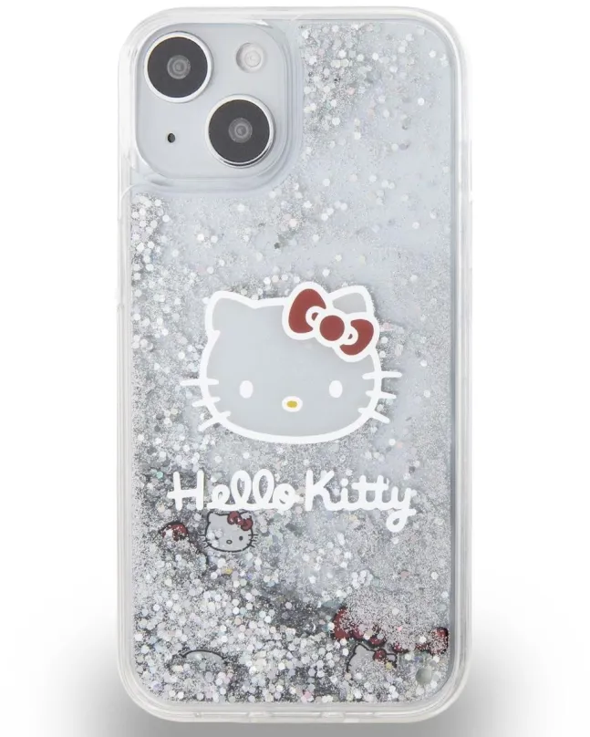 Kryt pre mobil Hello Kitty Liquid Glitter Electroplating Head Logo Zadný Kryt pre iPhone 12/12 Pre Transparent