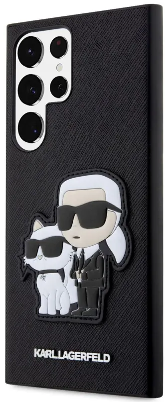 Kryt pre mobil Karl Lagerfeld PU Saffiano Karl and Choupette NFT Zadný Kryt pre Samsung Galaxy S23 Ultra Black