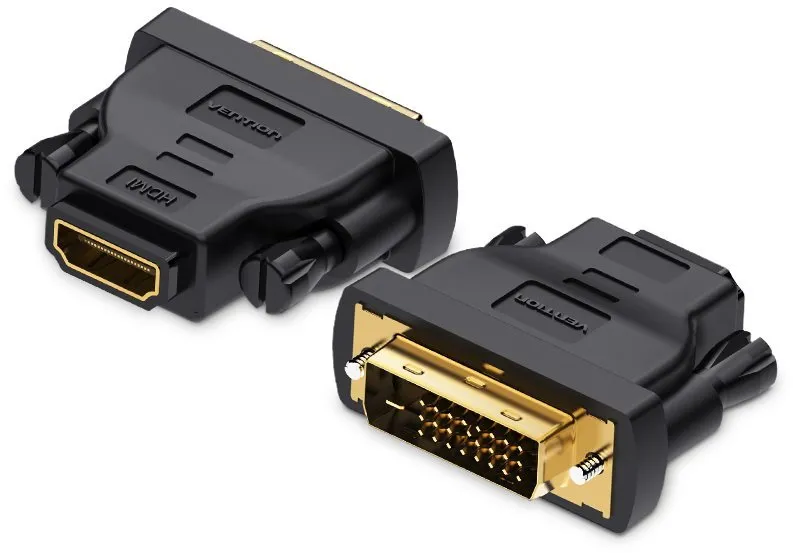 Redukcia Vention DVI (DVI-D 24+1) Male to HDMI Female Adapter Black