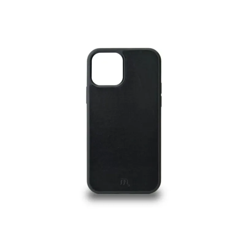 Kožený kryt na mobil Lemory PROTECT pre iPhone 12/12 PRO, čierny