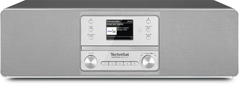 Rádio TechniSat DIGITRADIO 380 CD IR, silver, internetové, prenosné, DAB+, FM a RDS tuner