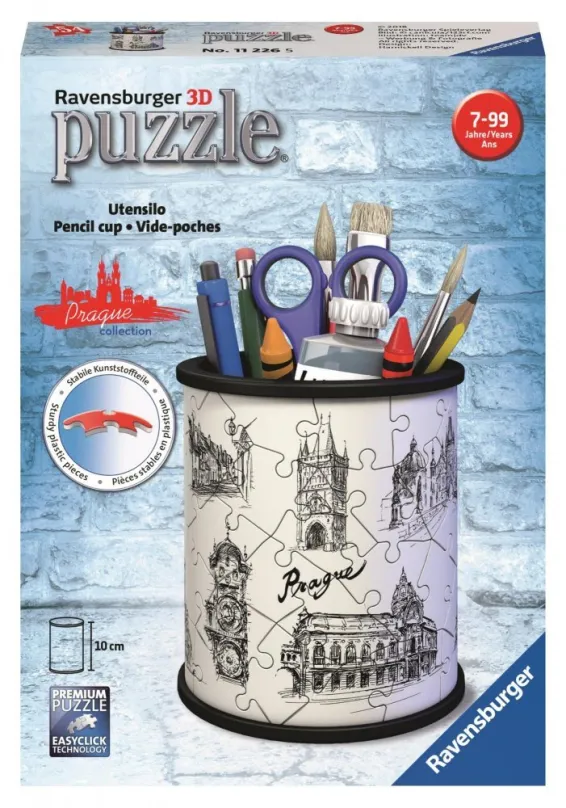 3D puzzle Ravensburger 3D 112265 Stojan na ceruzky Kresba Prahy