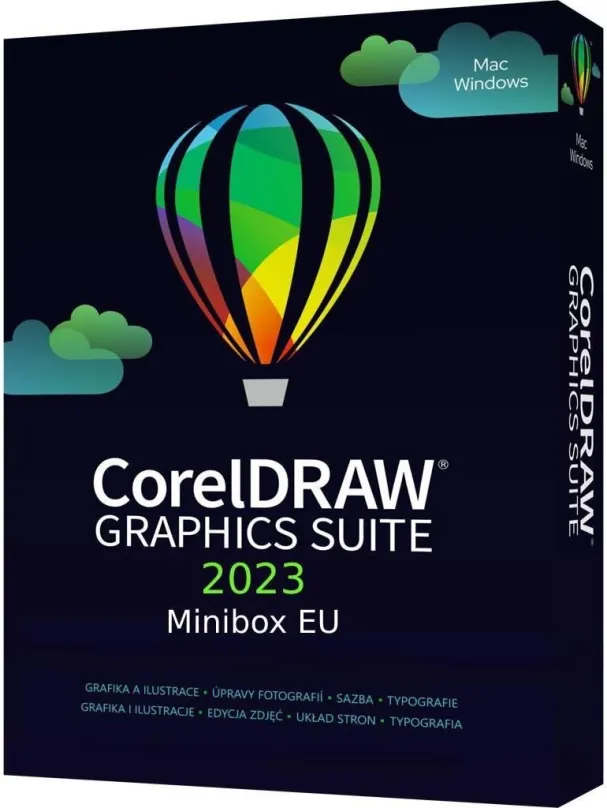 Grafický softvér CorelDRAW Graphics Suite 2023 Minibox EU, Win/Mac, SK/EN (BOX)