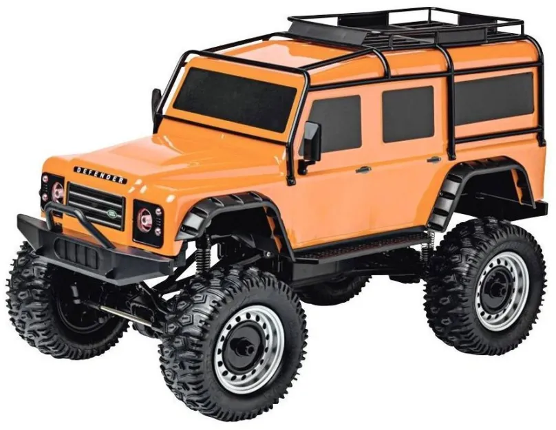 RC auto Land Rover Defender rock 4wd crawler 1:8 oranžový, - vhodné pre deti od 8 rokov, c