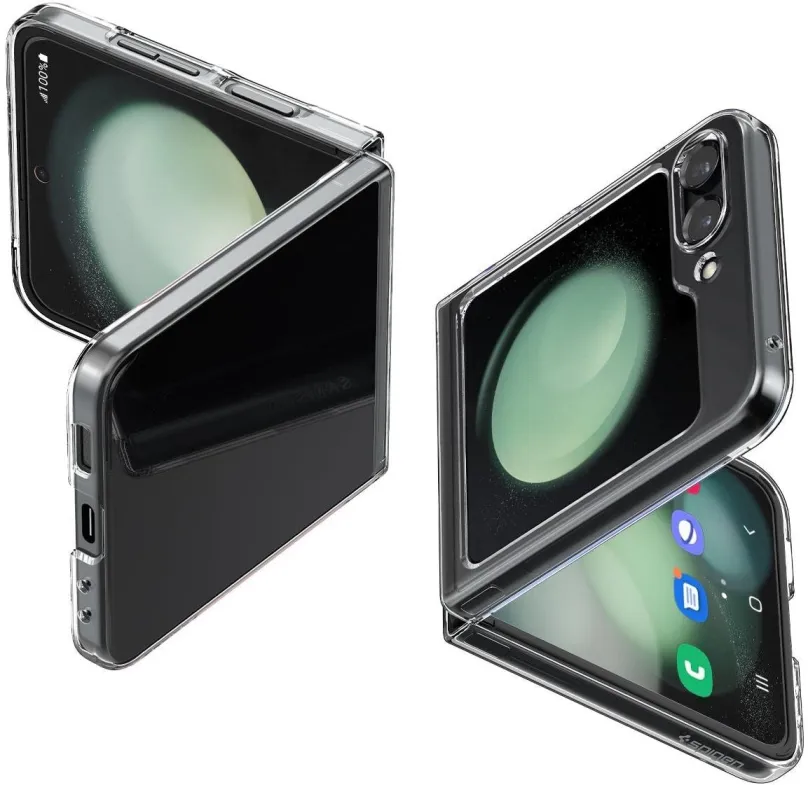Kryt na mobilný telefón Spigen Air Skin Crystal Clear Samsung Galaxy Z Flip5, pre Samsung