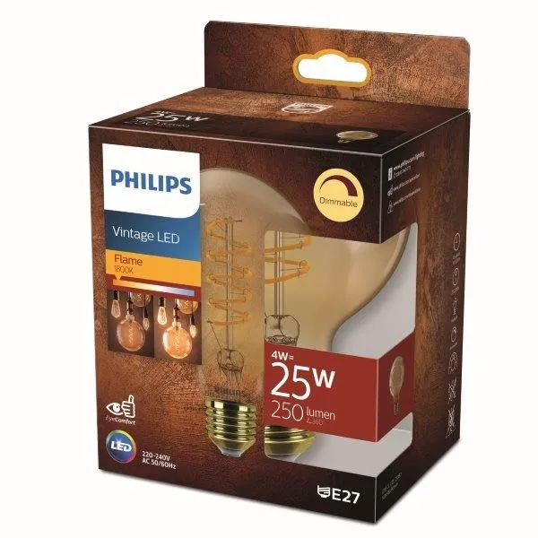 Philips 8719514315471 LED žiarovka Vintage 4W/25W | E27 | 250lm | 1800K | G93 - stmievateľná, zlatá