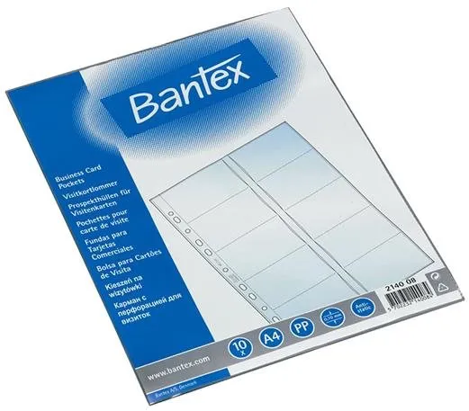 Eurofólia BANTEX A4/100, na vizitky - balenie 10 ks