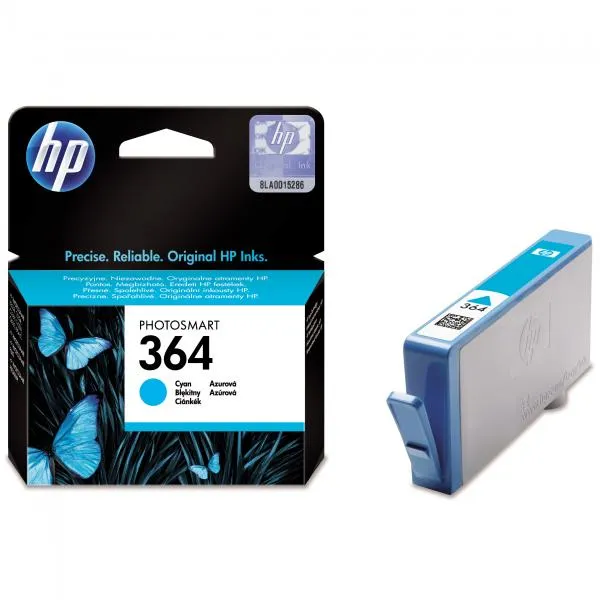 HP originálny ink CB318EE, HP 364, cyan, blister, 300str., HP Photosmart B8550, C5380, D5460