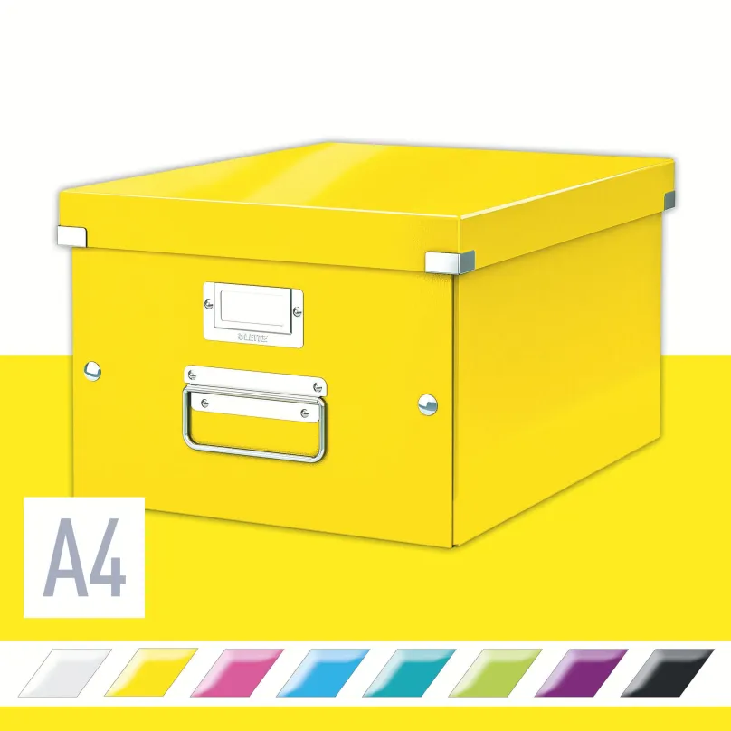 Archivačná krabica LEITZ WOW Click & Store A4 28.1 x 20 x 37 cm, žltá