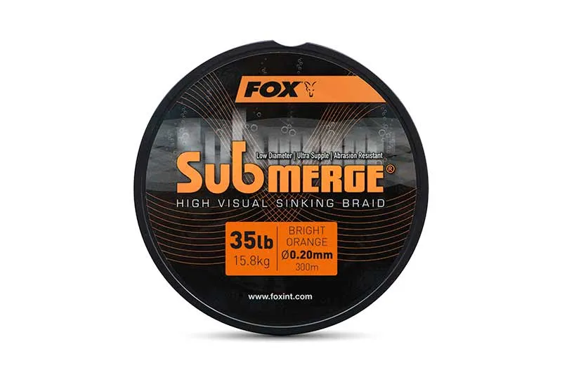 FOX Šnúra Submerge Orange Sinking Braid 300m 0,20mm 15,8kg