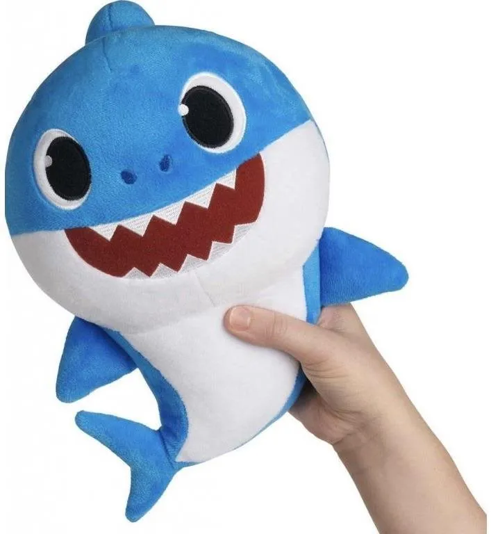 Plyšák Alum Baby Shark plyšový na batérie so zvukom-modrý