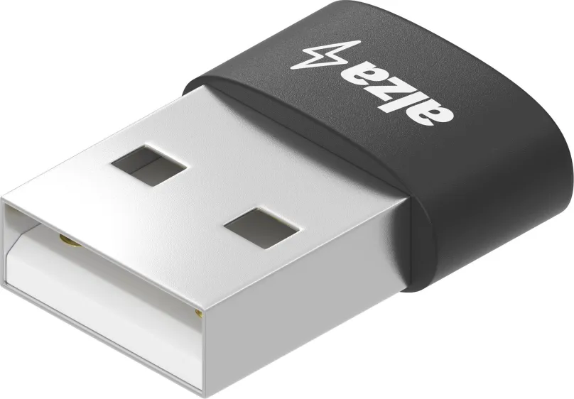 Redukcia AlzaPower USB-A (M) na USB-C 2.0 (F) čierna