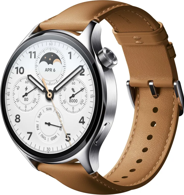 Chytré hodinky Xiaomi Watch S1 Pro GL Silver, pre mužov aj ženy, s ovládaním v slovenčine,