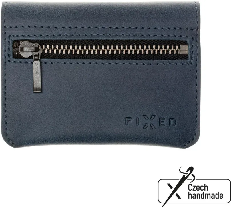 Peňaženka FIXED Tripple Wallet z pravej hovädzej kože modrá