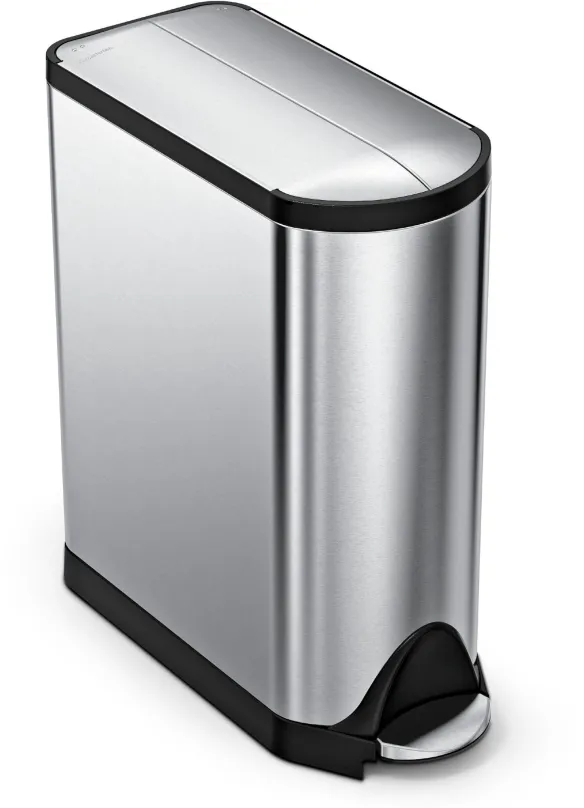 Pedálový odpadkový kôš Simplehuman - 45 l, butterfly veko, kartáčovaná nerez oceľ, FPP