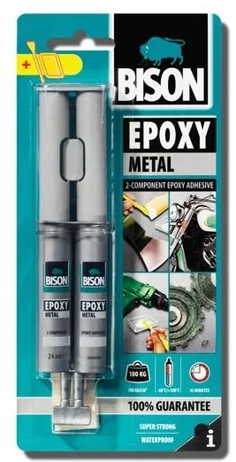 Lepidlo BISON EPOXY METAL 24 ml