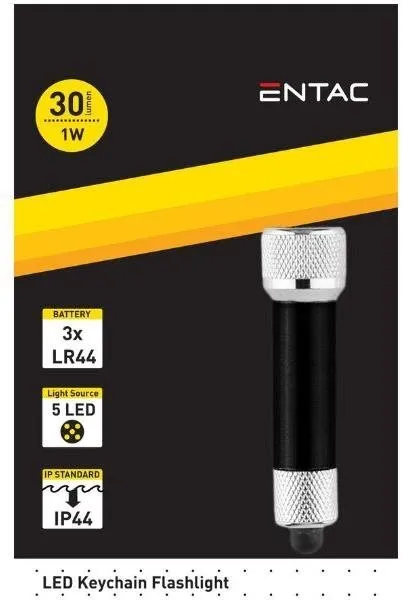 LED svietidlo Entac LED svietidlo na kľúče 1W hliník čierna