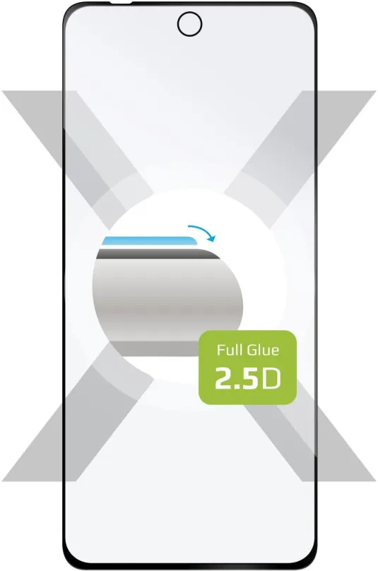 Ochranné sklo FIXED FullGlue-Cover pre Motorola Moto Edge 30 čierne