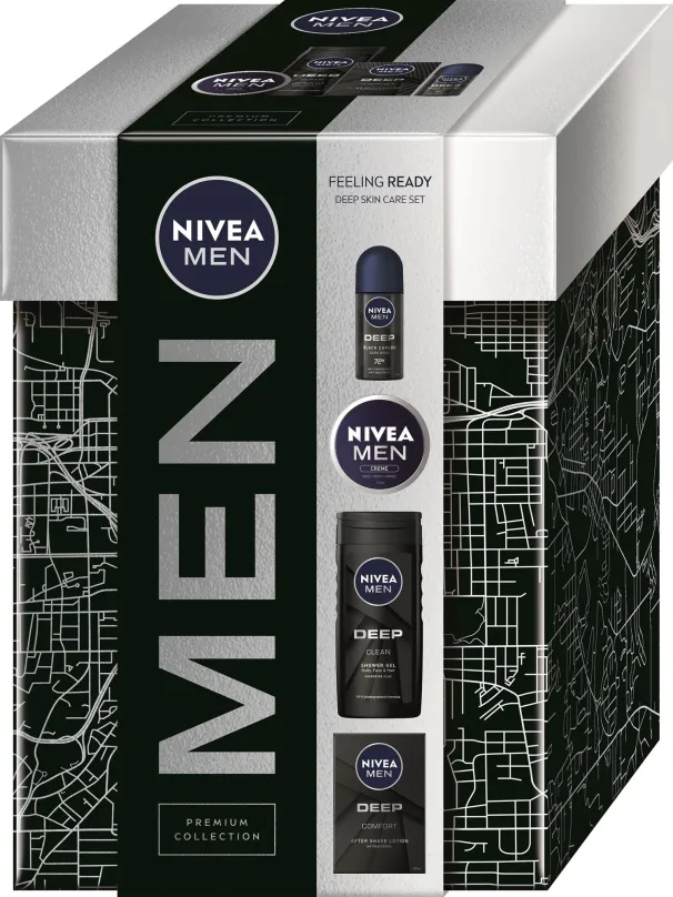 Darčeková kozmetická sada NIVEA MEN Box Lotion Deep 2023 475 ml