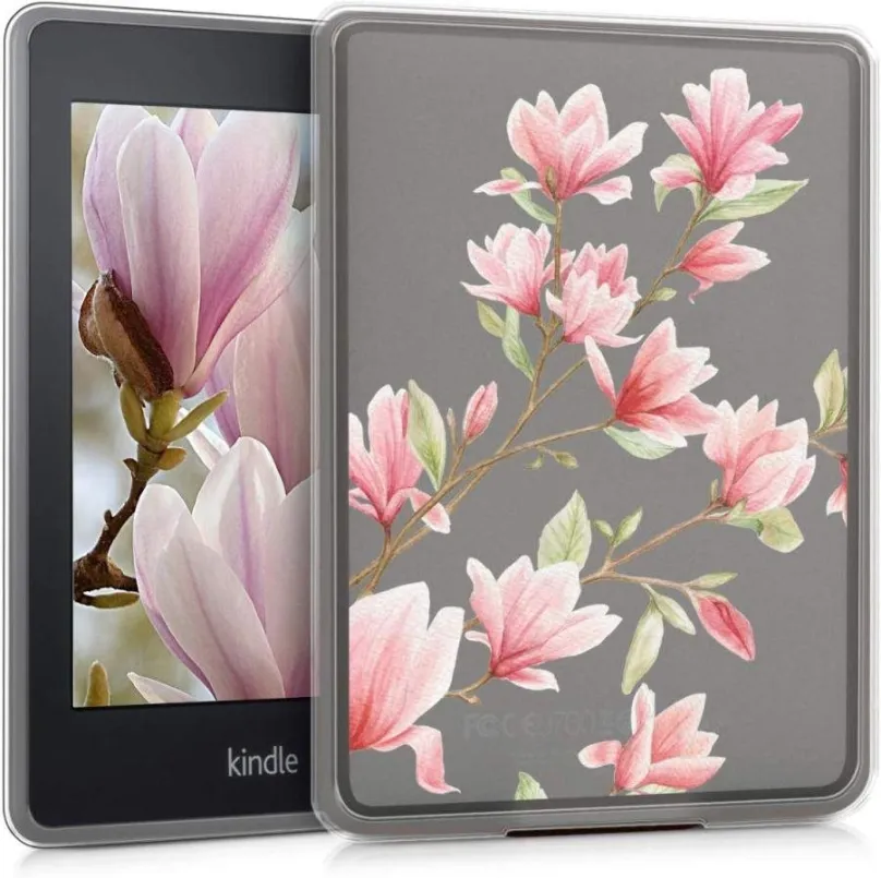 Púzdro na čítačku kníh KW Mobile - Magnolias - KW4610303 - púzdro pre Amazon Kindle Paperwhite 1/2/3 - silikónové