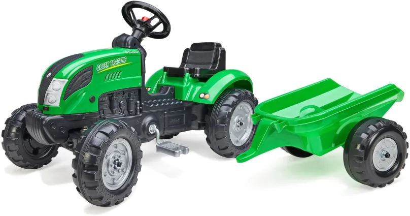 FALK Green traktor s vozíkom 2052L