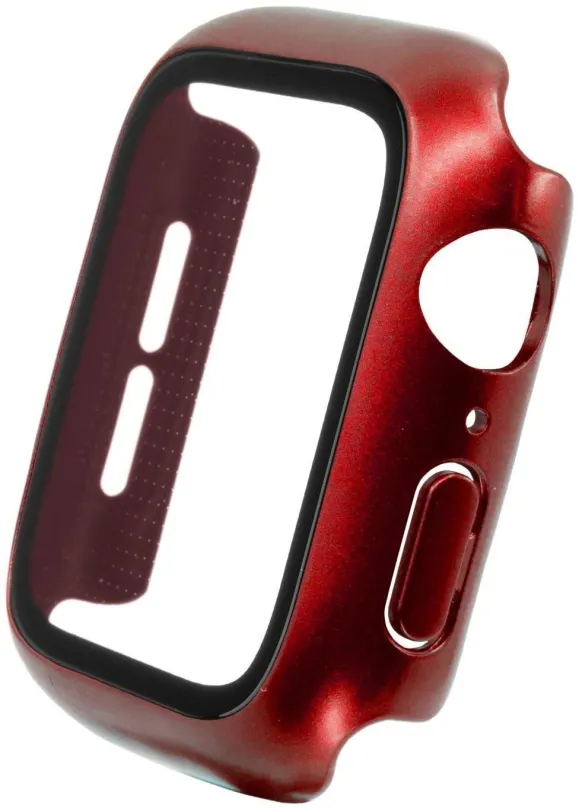 Ochranný kryt na hodinky FIXED Pure+ s temperovaným sklom pre Apple Watch 40mm červené