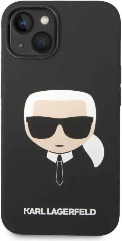 Kryt na mobil Karl Lagerfeld MagSafe Kompatibilný Kryt Liquid Silicone Karl Head pre iPhone 14 Plus Black