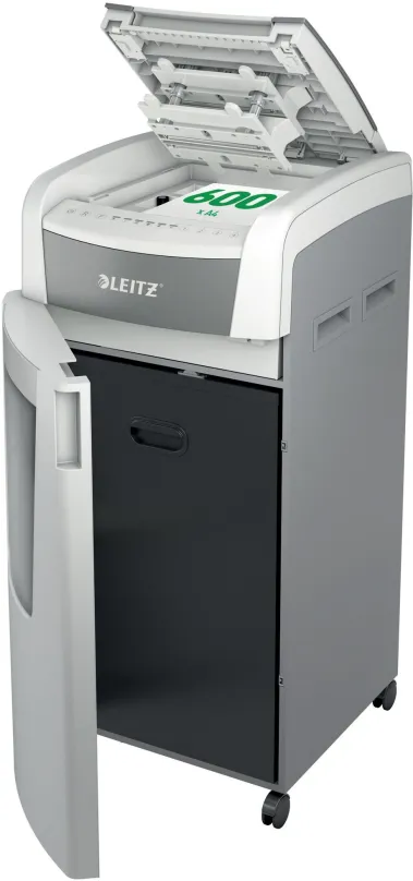 Skartovač LEITZ IQ Autofeed Office Pro 600 P4, s automatickým podávačom papiera, stupeň ut