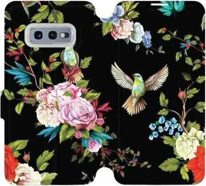 Kryt na mobil Flipové púzdro na mobil Samsung Galaxy S10e - VD09S Vtáčiky a kvety