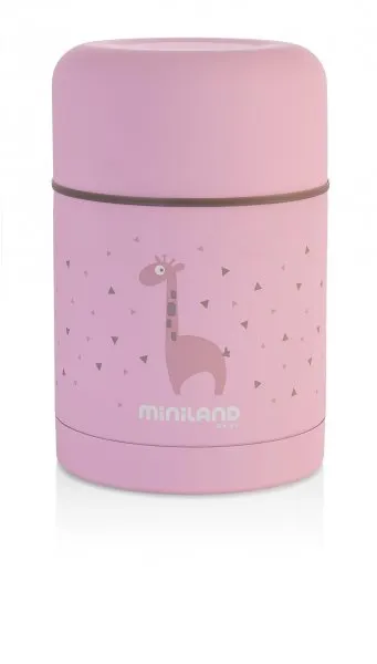 Detská termoska Miniland Termoska Silky na jedlo 600 ml - pink