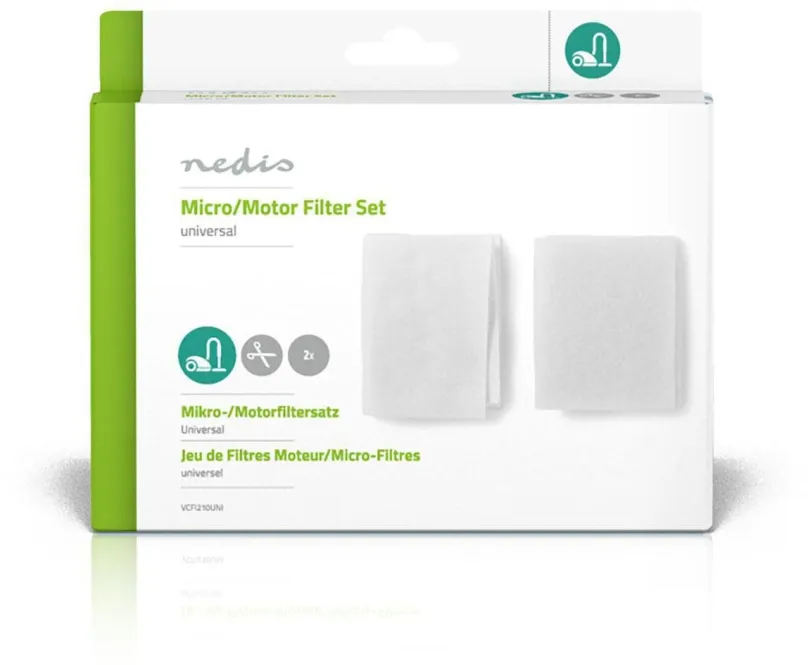 Filter do vysávača Nedis univerzálna sada filtrov pre vysávače, mikro + motorový filter